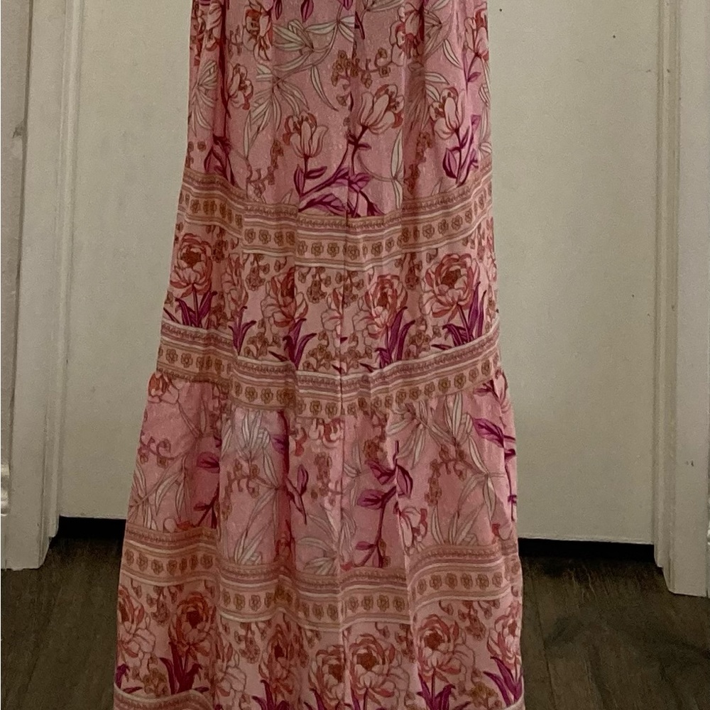 Boho Pink Floral Dress - Picture 3 of 6